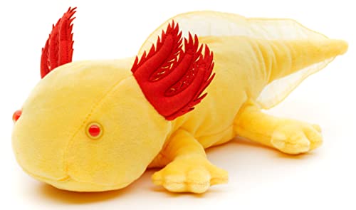 Uni-Toys - Axolotl (Amarillo con Ojos Rojos), 32 cm (Longitud)