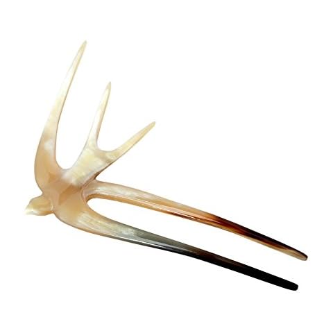 Marycrafts Buffalo Horn Swallow Bird Hair Fork Hair Sticks Accessories Handmade Cover