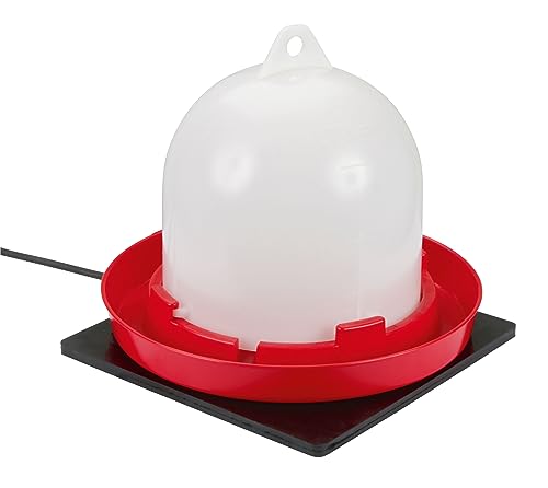 Kerbl Gummi-Heizplatte 24x24x0,7 cm (für Kleintiere und Geflügeltränke, 24 V, robust und witterungsbeständig, Kabellänge 2 m) 70239, 1 Stück (1er Pack)