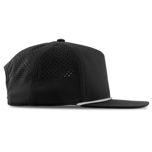 Image of Branded Bills Bare Flat 5 Panel Rope Hat for Men, Adjustable Snapback Golf Baseball Cap Flat Brim