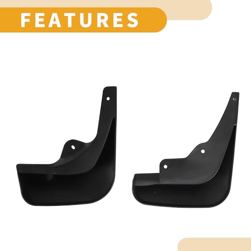Image of Mud Flap Splash Guard - Car Front & Rear Side Mud Guards - for Citroen C5 2008-2017 Plastic Black with Mount Accessories - 1 Set