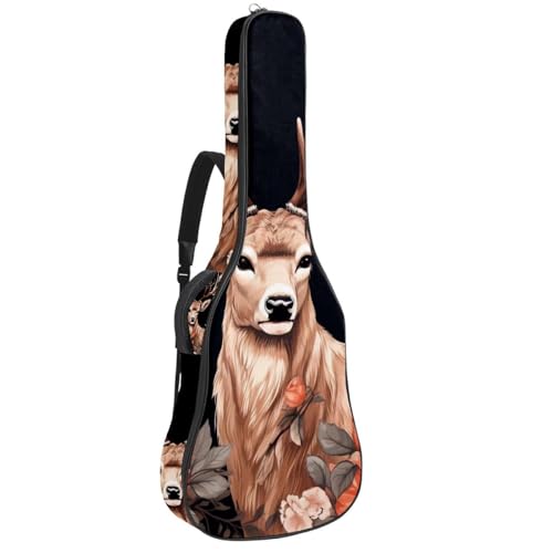 Étui guitare acoustique 101.6 cm imprimé cerf pour déplacements et cours de musique