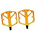 Aosekaa Bike Pedals Lightweight Sturdy Bicycle Pedals High Performance Nylon for BMX Components Cycling Parts Road Bicycle Repairing, Orange