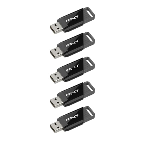 Image of PNY 128GB Attache X USB 3.2 Gen 1 Flash Drive, Advanced Performance Up to 130MB /s Read, Everyday Data Store & Transfer, Reliable Portable Storage, Durable, Type-A, Computers, Laptops, Desktops, 5-Pack