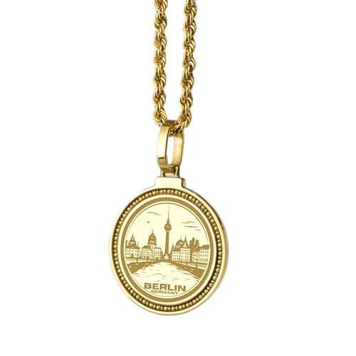 Pendentif Ogham L en argent plaqué or pour sublimer vos styles quotidiens
