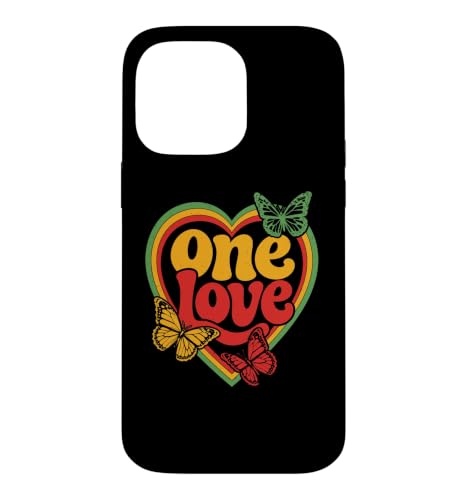 One Love ���X�^ �n�[�g ���b�h �C�G���[ �O���[�� ���Q�G �o�^�t���C ���[�c �X�}�z�P�[�X iPhone 14 Pro Max �p