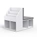 Produktbild Vicco Kinderregal Onix, Weiß, 97.1 x 78.4 cm