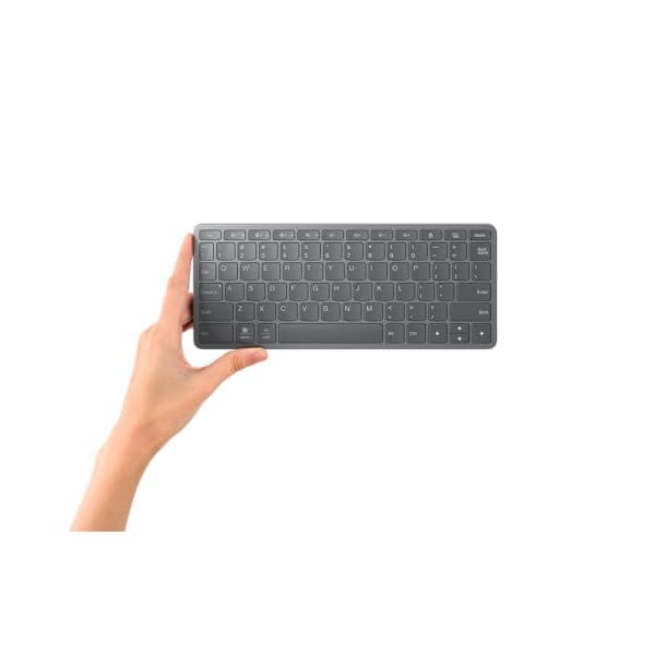 Lenovo Multi-Device Wireless Bluetooth Keyboard, Connect Up to 3 Devices Simultaneously, Compatible with iOS, Android, Windows, Slim Profile, Rechargeable, 60-Hour Battery Life, Iron Grey - Image 3