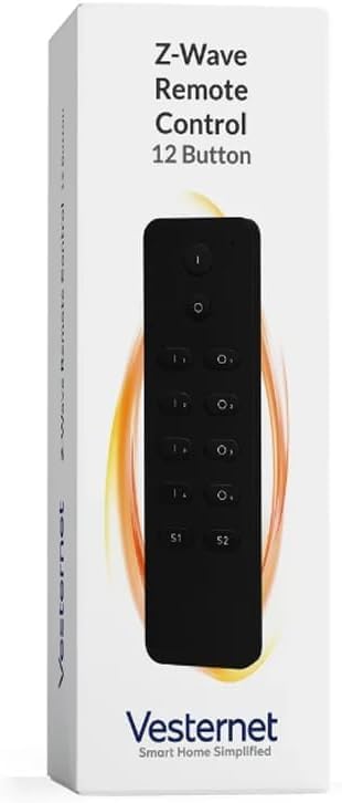 Z-Wave 12 Button Smart Remote Control | Trigger Up To 36 Scenes In Your Smart Home Hub | Compatible with Home Assistant, SmartThings & Hubitat