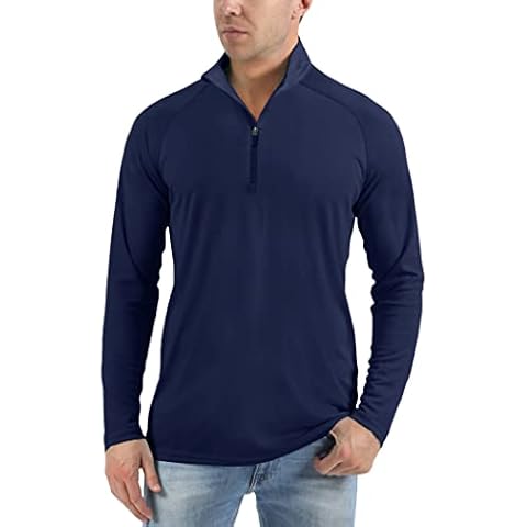 KEFITEVD Men's Long Sleeve Running Top Cover