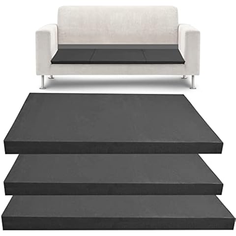 XCEL 3 Pack 27" x 20" x 1" Sofa Cushion Support, Chair Cushion Support Couch Sagging Support Seat Cushion to Fix Sagging Couch or Chairs (Black - 3 Pack) Cover