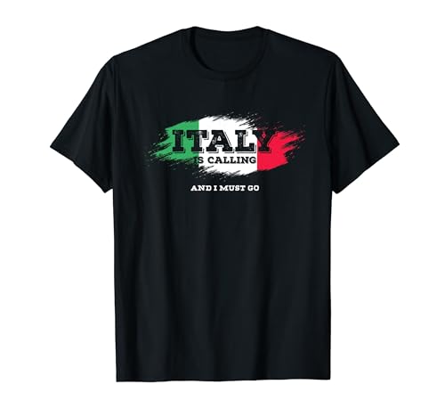 Retro Italy Is Calling I Must Go Funny Italy Vacation Travel T-Shirt