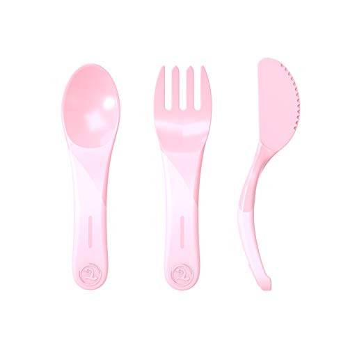 TwistShake Learn Jogo Talher de Aprendizagem, Rosa (Pink), 6+ Meses