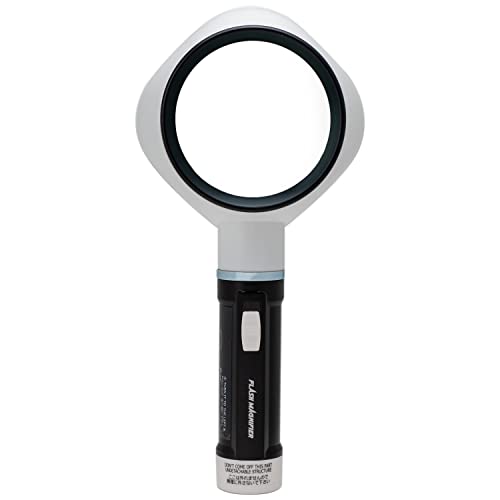 MIZAR-TEC(ミザールテック) ルーペ 3.5倍 ライト付き 卓上ルーペ 持ち手付き レンズ径 80mm RF-323