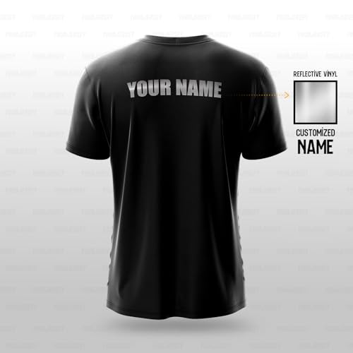 Image of YOURJERSEY Custom Sports Jersey for Men Personalised Cricket /Football /Badminton T-Shirt Customise Name, Dry-Fit Fabric Sizes 2Y-4XL Custom T-Shirt