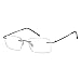 Eyekepper Frameless Reading Glasses for Men Reading - Rectangle Rimless Reader Eyeglasses Gunmetal +2.50