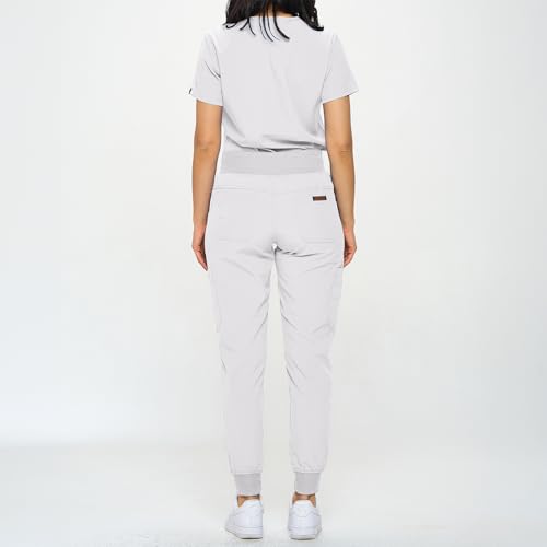 Image of Monarch Uniforms Slim Fit Stretchy Scrubs Women's Jogger Scrub Set Slim Jogger Scrubs with Tuck-In Top for Women
