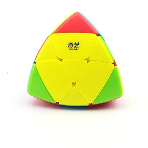 EMONO Educational Game Toy Cube Sticker Less Brain Twister Teaser Puzzle Mastermorphix Magic Cube Pyramorphix Speed Magic Twist Puzzle Cube (3x3x3)