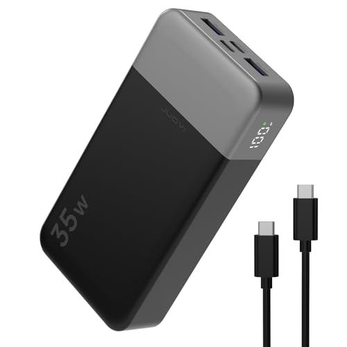 JUOVI Power Bank 20000mAh Caricatore Portatile, 35W Ricarica Rapida Batteria Esterna PD 3.0 QC 4.0 con Display LED, Batteria da Viaggio con 2 porte USB C e 2 porte USB A per iPhone serie 16/15/14