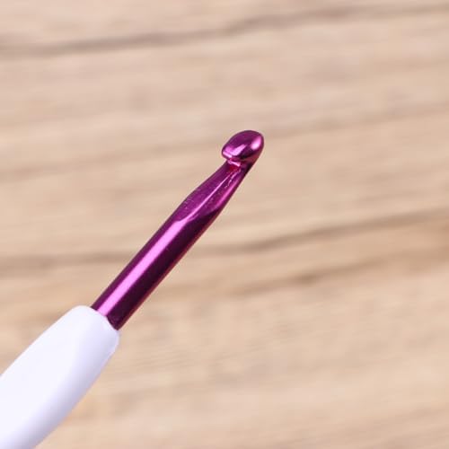 COHEALI 8Pcs Ergonomic Crochet Hooks Set: Large Aluminum Crochet Hooks with Soft Grip Floral Handles, Knitting Needles for Arthritic Hands, Beginners Yarn Craft Kit for Sweaters & Hats - 3