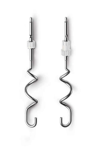 Two stainless steel dough hooks for Philips mixer