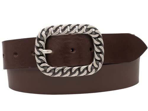 Ceinture en cuir véritable femme large 4 cm AnnaMatoni avec boucle sans nickel