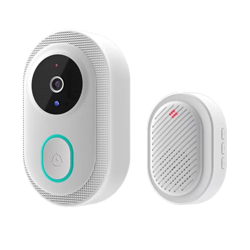 Koolenry Tuya WiFi Video Doorbell Cámara HD Inalámbrica Alarma IR Seguridad Hogar Inteligente WiFi Intercomunicador Timbre de Puerta Cámara para el Hogar