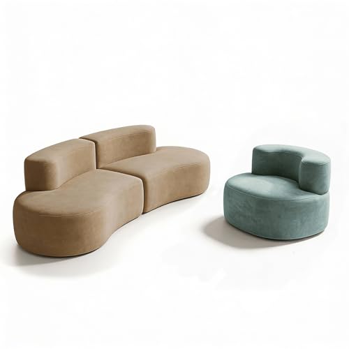 Coco Living | Pack Lounge Design | Ensemble Canapé 3 Places + Fauteuil 1 Place | Style Organique Moderne | Mobilier d’Intérieur Haut de Gamme | Idéal pour...