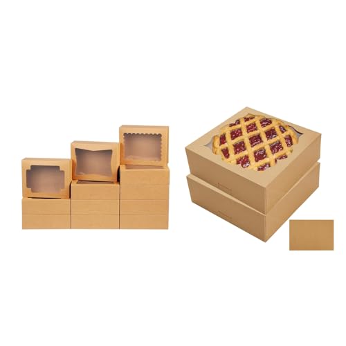 NPLUX Bundle of 24 Pack Cookie Boxes and 20 Pack Pie Boxes for Pies, Cookies, Cheese Cake image 4