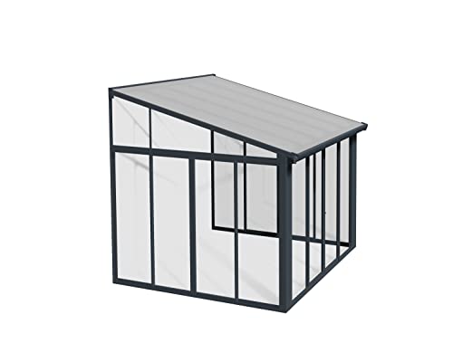 Canopia by Palram Wintergarten Bausatz Sanremo 10x10 Sonnenschutz Veranda Kaltwintergarten 300x314cm...