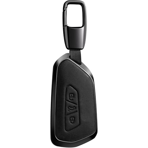 Autoschlüssel Hülle für ID3 kompatibel mit Golf 8 ID4 Cupra GTE Seat Leon MK4 Tarraco Ateca & Octavia 3-Tasten (H-Black)