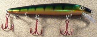 JLVLures JLV Shallow Suspending Minnow Perch: Husky Stickbait Lures Saltwater Freshwater Jerk Bass Smallmouth Steelhead Pike Muskie Salmon Trout Snook Striper Perch Whiper Snook Speckled Trevally, Mid- Depth Trolling Casting Hook Treble by JLVLures