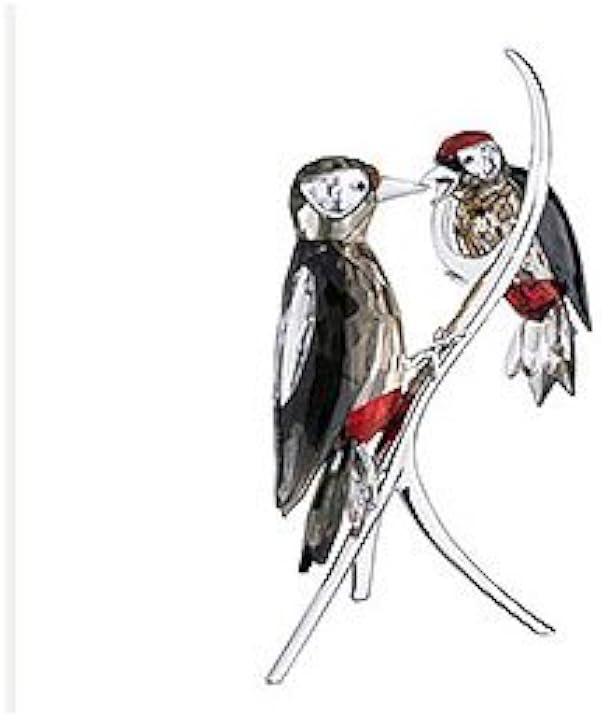 Swarovski statuetta di due uccellini su un ramo in metallo argentato 957562 Swarovski statuetta di due uccellini su un ramo in metallo argentato 957562