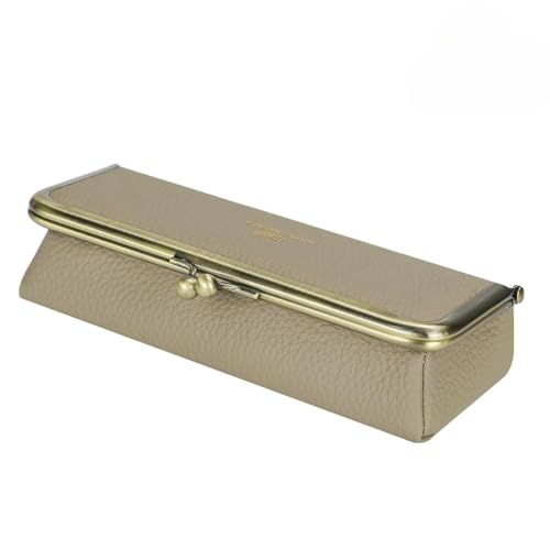 Image of Royal Bagger Genuine Leather Fashion Glasses Case - RFID Blocking, Fashion Pencil Bag with Kiss Lock, Coin Purse for Women