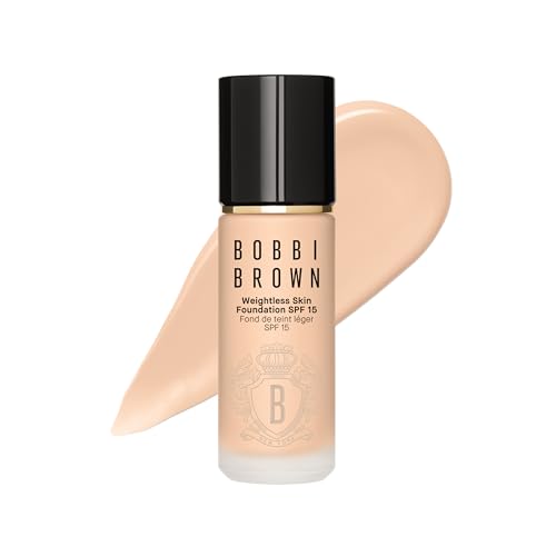 Bobbi Brown Weightless Skin Foundation SPF 15 | Oil-Controlling Liquid Foundation with 24-Hour Hydration | Medium Coverage Natural Matte Finish for All Skin Types, Neutral Porcelain, 1 Fl Oz