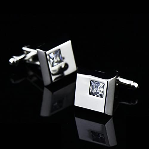 Mancuernillas vintage para hombre con circonia cúbica miniatura 4