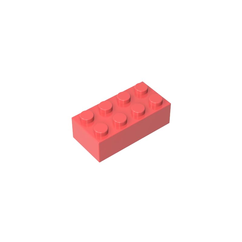 Gobricks 3001 Basic Bricks Brick 2x4 50 Pieces GDS-542 Compatible with Lego Building Blocks Color:Neon Orange โ image 1