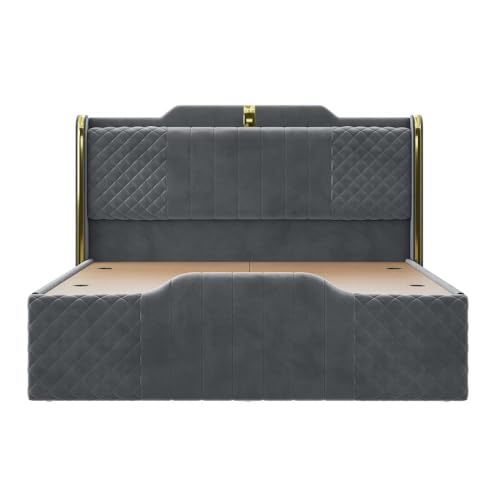 Image of Wakefit Velura Queen Size Storage Upholstered Bed