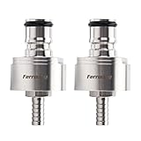 FERRODAY Stainless Steel Carbonation Cap Counter Pressure Bottle Filling 5/16 Barb CO2 Coupling to...