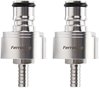 FERRODAY Stainless Steel Carbonation Cap Forced Carbonation PET Bottle Filling 5/16 Barb CO2 Coupling to Carbonate Soda Beer Stainless Steel PET Bottle Carbonation Cap + O-ring + Gasket