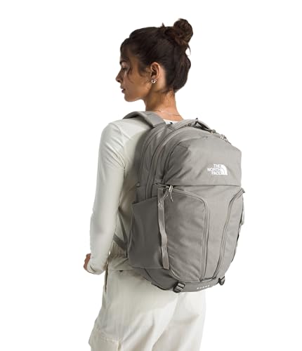 Image of The North Face Women's Surge Commuter Laptop Backpack - Everyday Travel Bag, Laptop Sleeve, Water-Repellent, Stone Slab Light Heather /Stone Slab, One Size