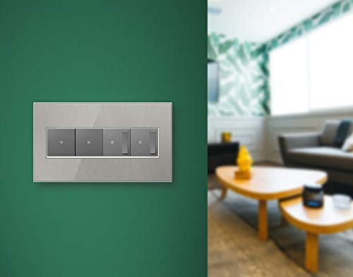 Legrand Adorne Brushed Stainless, 4-Gang Wall Plate, Awm4Gms4 #TOP4