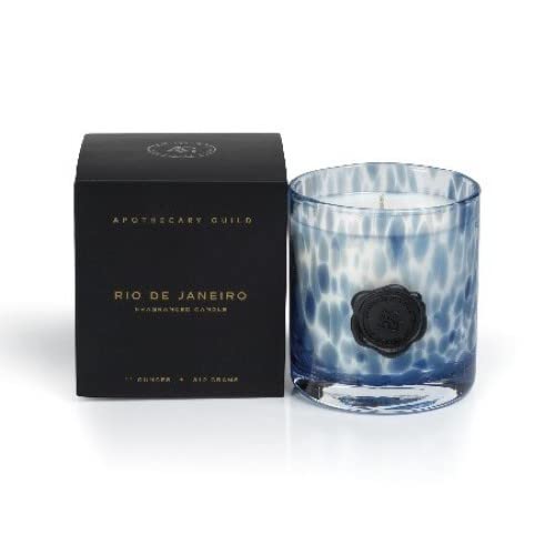 SEA Salt and Coastal Mist Zodax Apothecary Guild Opal Glass Gift Boxed Scented Jar Candle - 11 oz