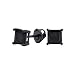 Bling Jewelry Simulated Onyx Square CZ Screw Back Stud earrings 925 Sterling Silver 5mm