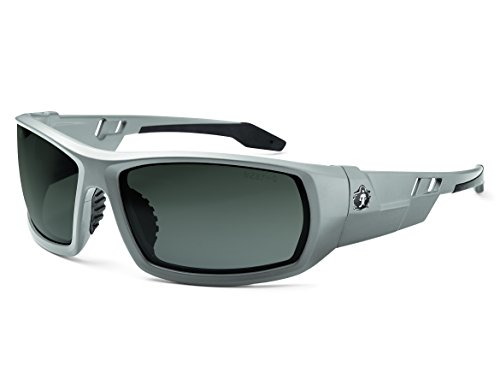 Ergodyne Skullerz Odin Anti-Fog Safety Sunglasses - Matte Gray Frame, Smoke Lens