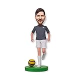 7.8' Custom Bobblehead Figurine, Leo Messi 3D Figurine Sculpture Dolls, Football Bobble Head Based...