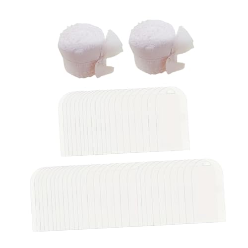 50 tarjetas de acrílico para decoración de mesa de boda, letreros con cinta