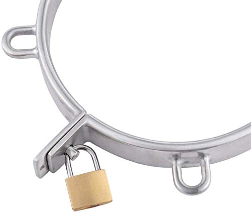 Roluck Metall Halsband Halsreif Halsfessel Bondage Sex-toys Sexspielzeug SM Erotische Halsfessel für Frauen(Ø 13.2cm)