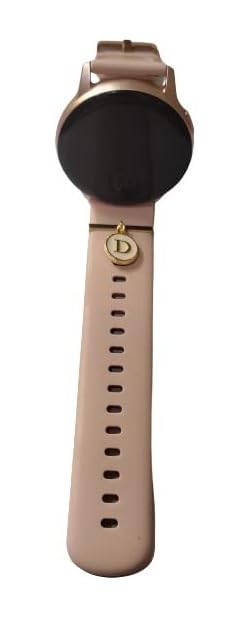 Morel personalized D Alphabet Ring Loops Jewellery Accessories Compatible with Smart Watch Silicone Band Strap of 2.2 cm, watch charm Watch accessories (WATCH BAND NOT INCLUDED)