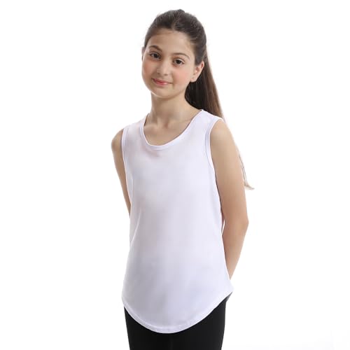 5 Packs Girls Athletic Tank Tops Active Dry Fit Tank Top for Girls Dance Yoga Workout Tops for Exercise4